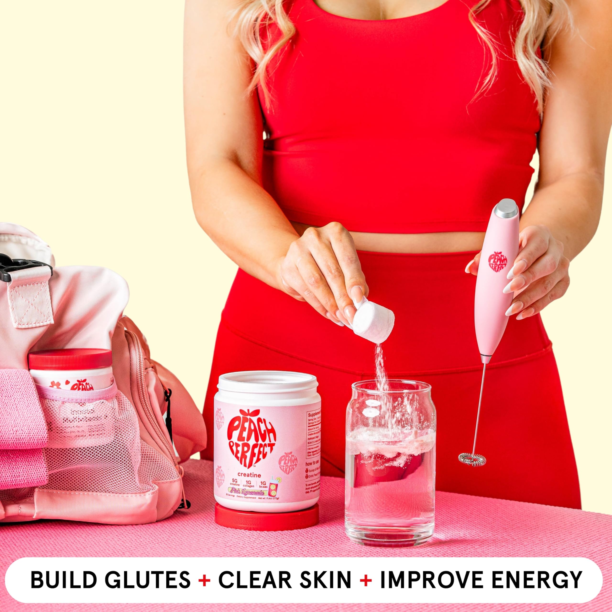 Peach Perfect energized workout moment depicts confidence during training