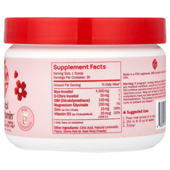 Peach Perfect Inositol label close-up showing vegan, gluten-free, non-GMO features