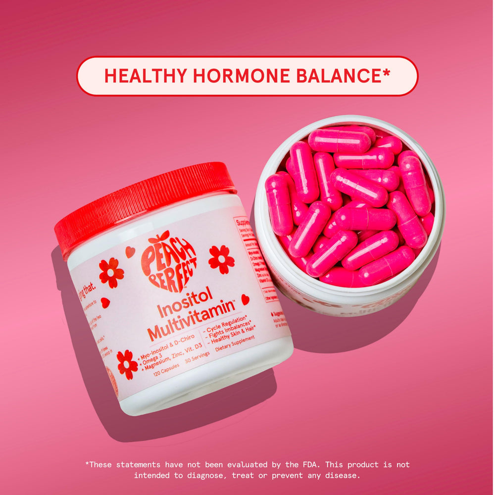 Peach Perfect Magnesium and Zinc tablets for daily mineral balance.