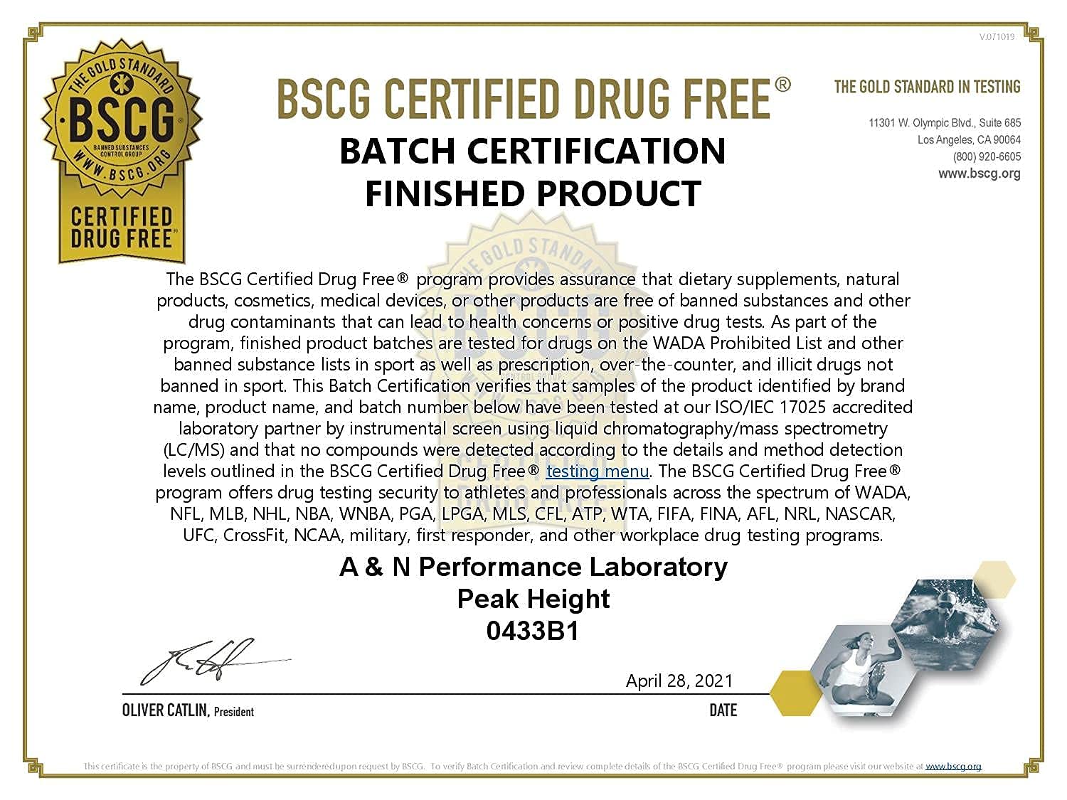 Peak Height packaging box indicates six-month supply