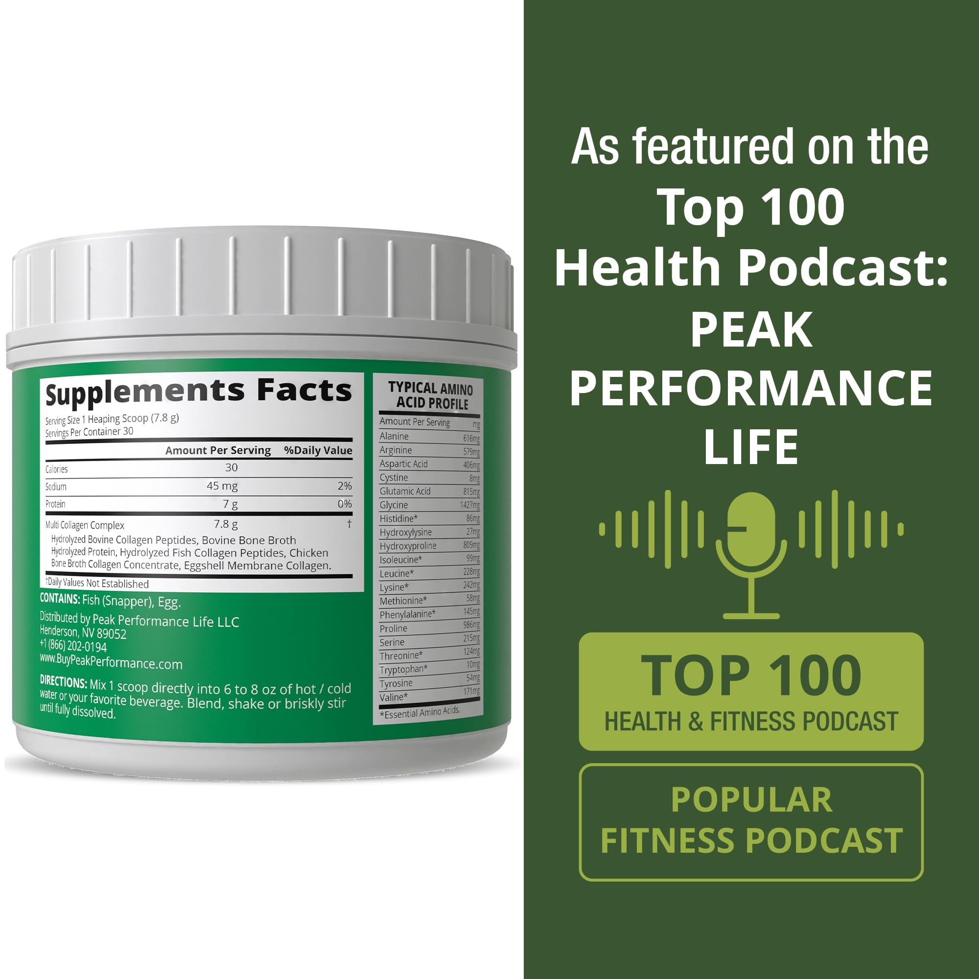 Peak Performance All 5 scoop and shaker demonstrating easy mixing for daily use.