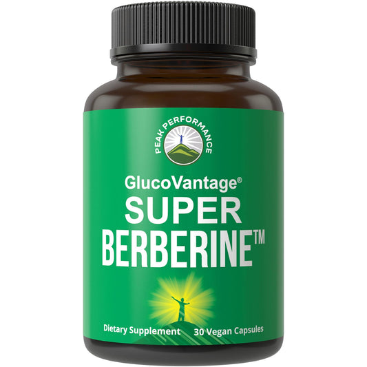 Peak Performance Dihydroberberine bottle pour highlights faster absorption.