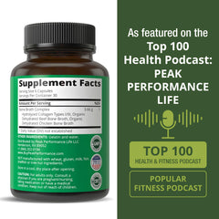 Peak Performance donation match program card illustrates Vitamin Angels partnership for child nutrition.