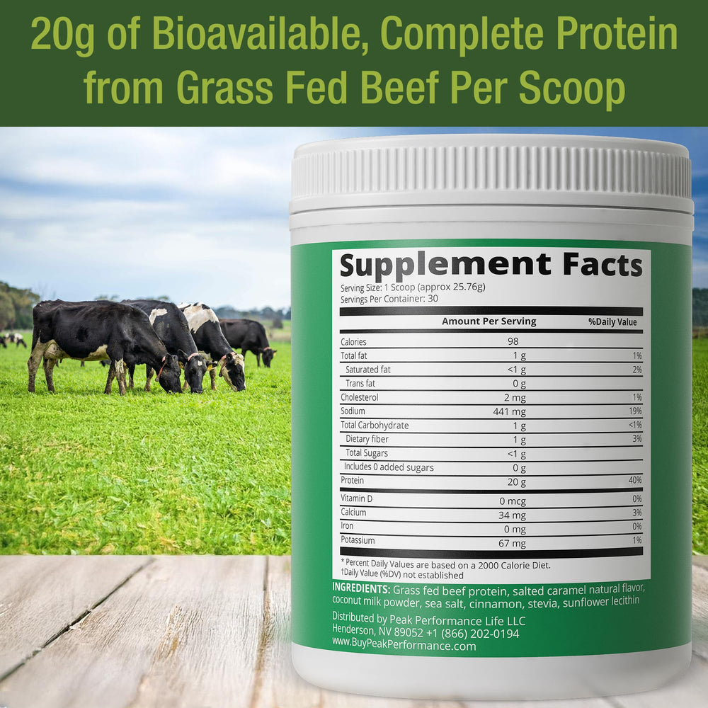 Peak Performance Beef Protein pre- and post-workout use concept image