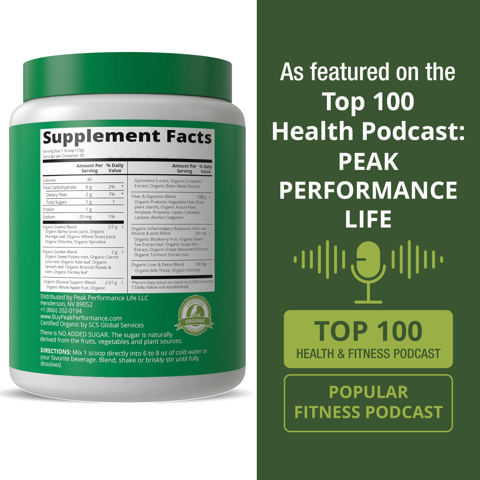 Peak Performance grass juice concentrate feature—highly concentrated for efficient nutrient delivery.