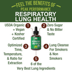 Peak Performance Lung Detox drops with mullein leaf for daily support.