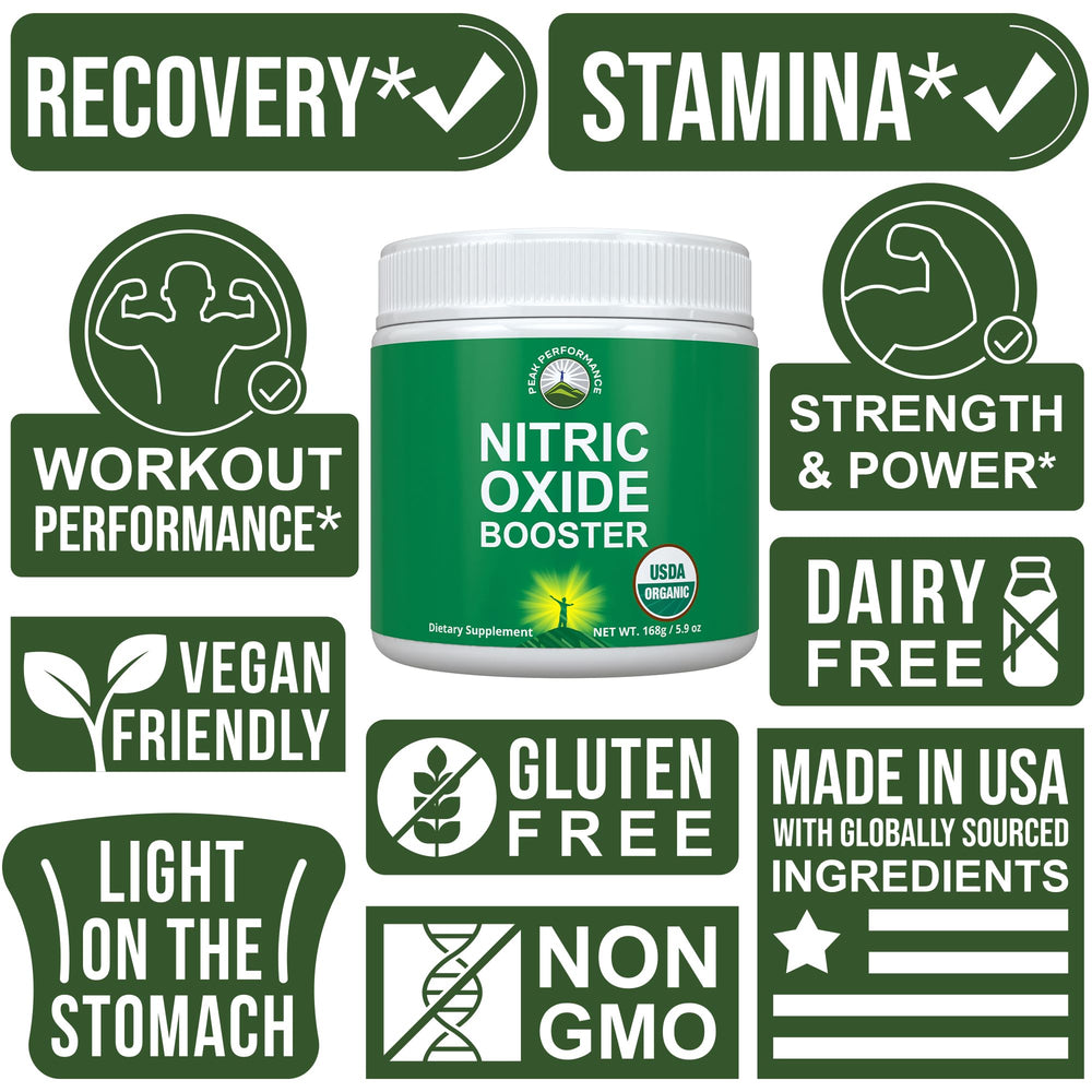 Peak Performance Nitric Oxide Booster acerola cherry extract with vitamin C synergy