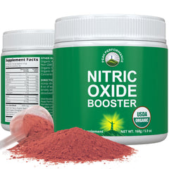 Peak Performance Nitric Oxide Booster beet root powder shown for natural circulation support