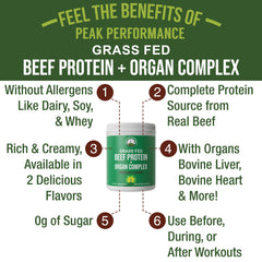 Peak Performance organ complex blend label detailing included organs