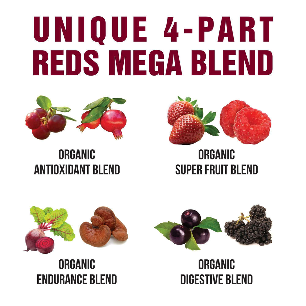 Peak Performance Organic Reds spoon-stir makes quick prep a breeze.