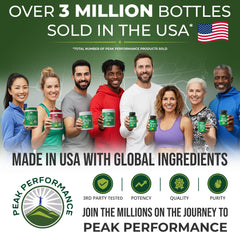 Peak Performance wild bitter melon powder packaging suggests natural wellness benefits