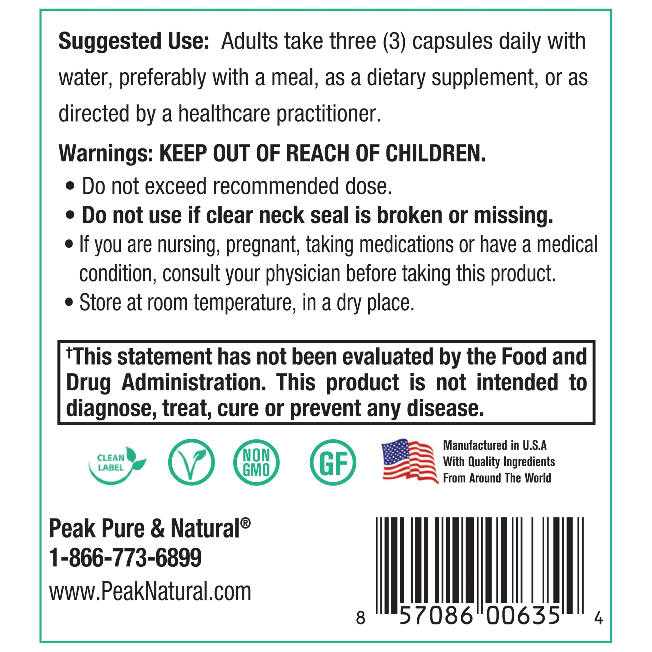 Peak Prostate Support bottle with 90 capsules illustrating convenient daily supplement for men's health.