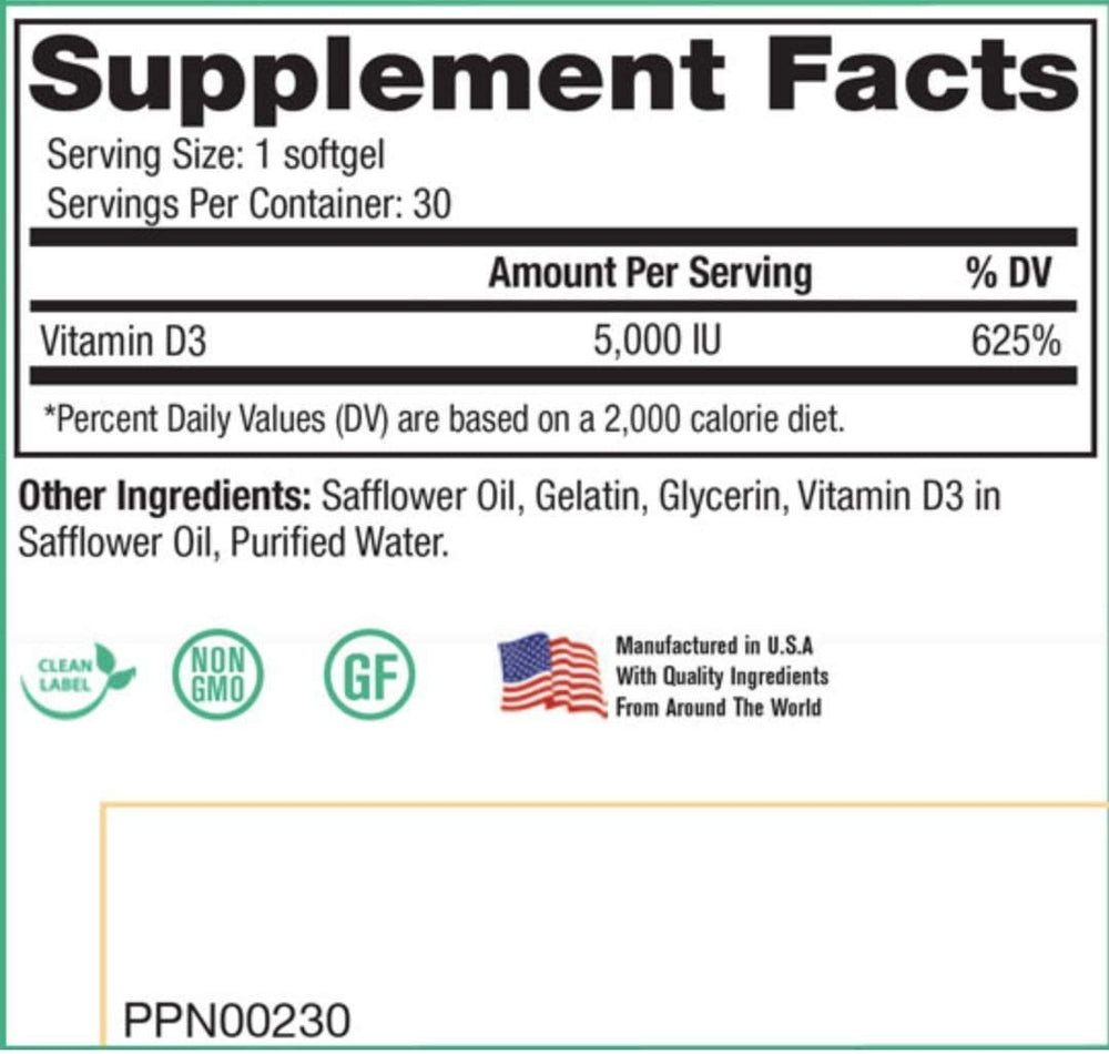 Peak Pure & Natural Peak D3 capsules provide daily vitamin D for energy and mood.