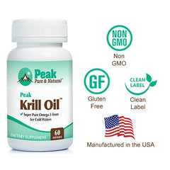 Peak Krill Oil manufactured in a NSF-certified USA facility for quality.