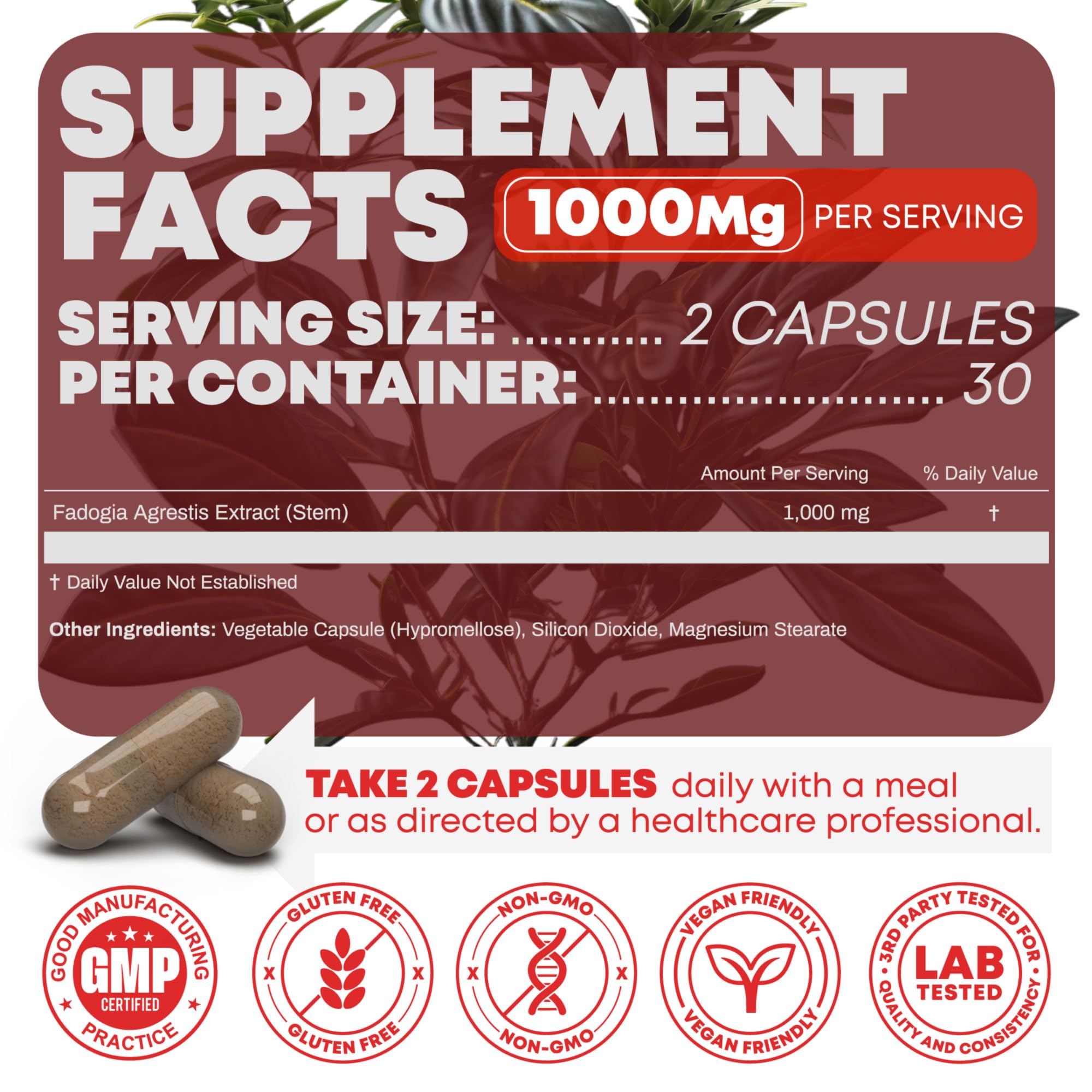 Peak Revival-X capsules closeup highlighting 1000mg dose for workouts.
