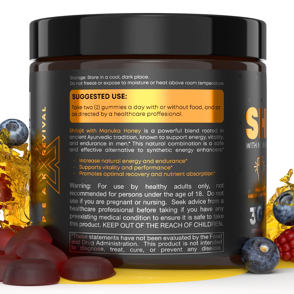 Active lifestyle moment: taking two Peak Revival-X gummies during a workout for energy