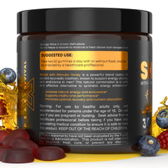 Active lifestyle moment: taking two Peak Revival-X gummies during a workout for energy