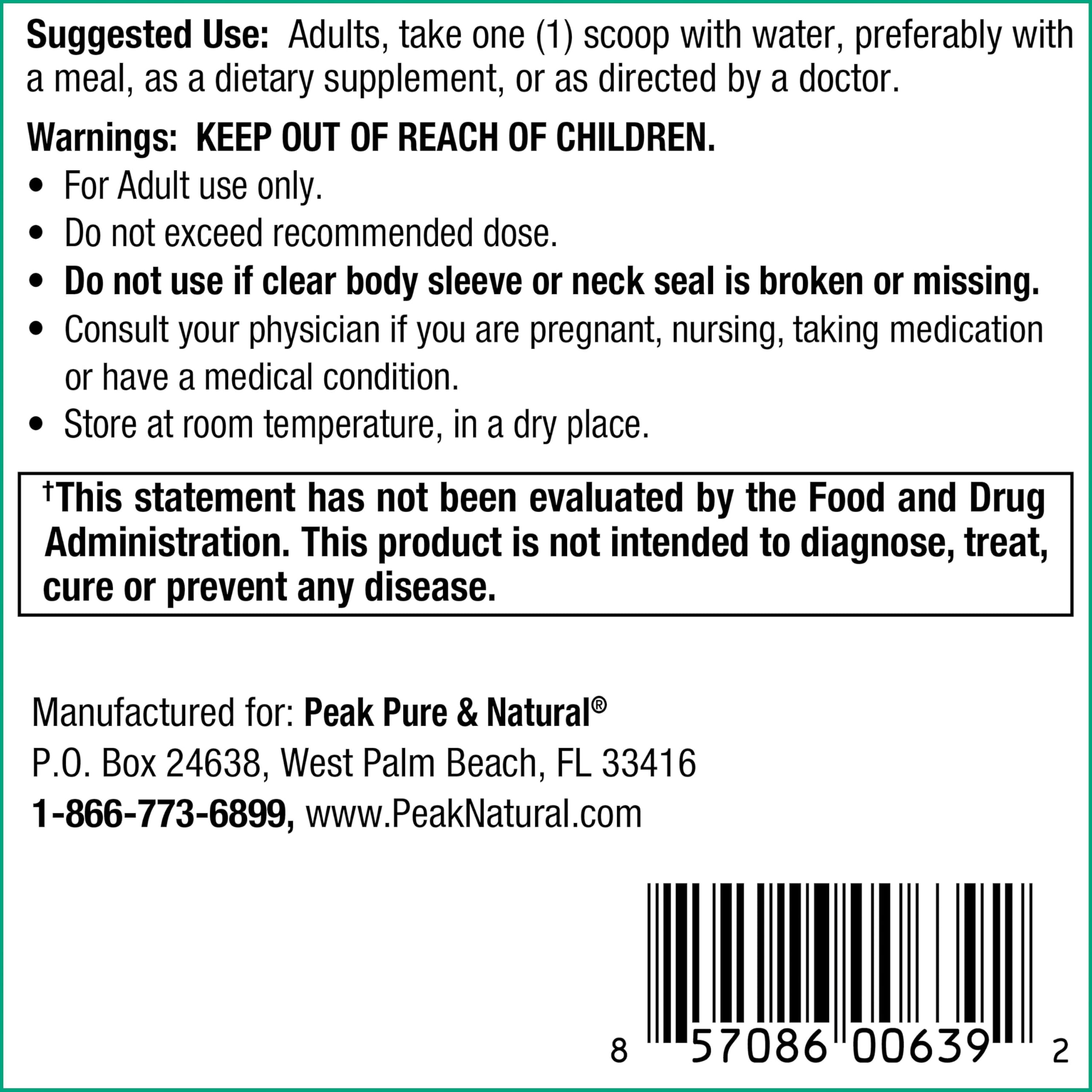Peak Urinary Tract Powder with juniper berry for gentle cleansing