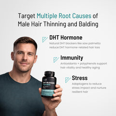 Peak Vitals DHT Blocker pumpkin seed extract focus supports hair vitality