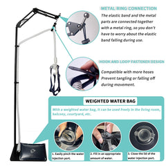 PeakBlen CPAP hose holder stand bedside setup keeps hoses organized nearby.