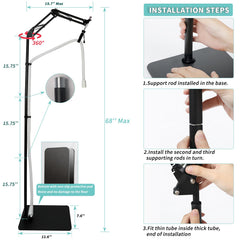 PeakBlen CPAP hose holder stand height adjustable arm enables comfortable sleep setup.