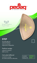 pedag Step arch pad inside shoes provides balanced pressure for steadier steps.