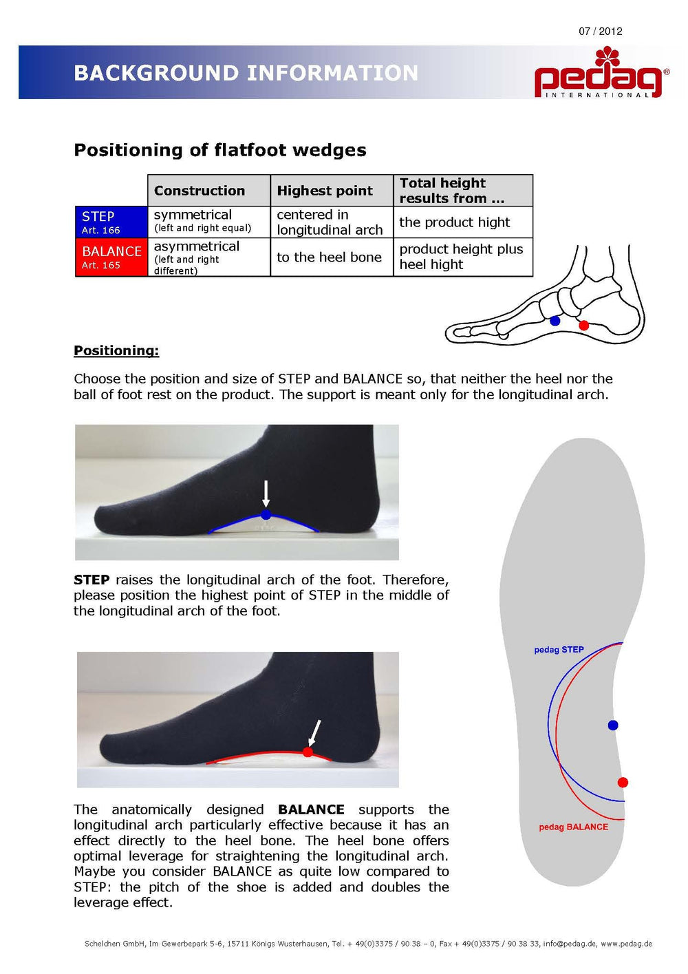 pedag Step Germany-made arch pad delivers durable support