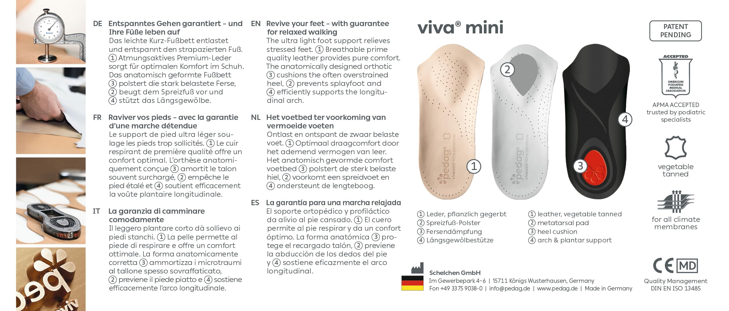 Pedag Viva Mini ideal for open-toe shoes and limited toe room.