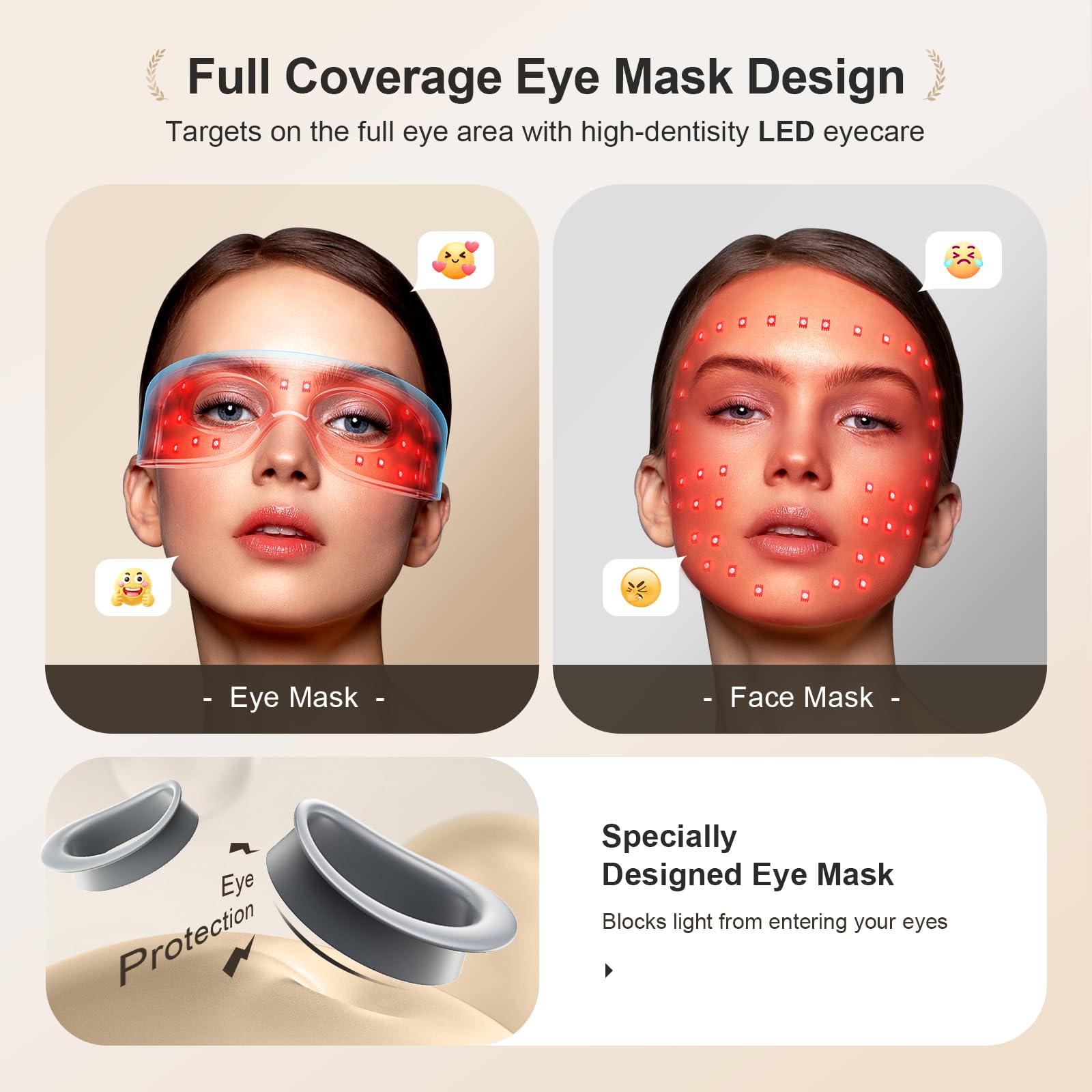 Pedete 3D-fit eye mask contours to eye area for even coverage and brighter look