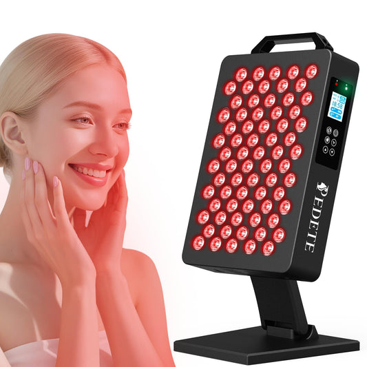 Pedete M70 panel front view, compact home device for convenient red light therapy