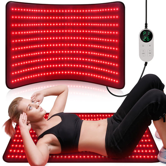 Pedete Red Light Therapy Mat back view for at-home relaxation and targeted warmth.