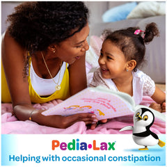 Pedia-Lax packaging shows a 24-count option for families.