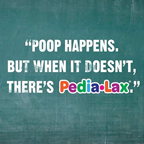Pedia-Lax container demonstrates a kid-friendly design promoting calm relief.