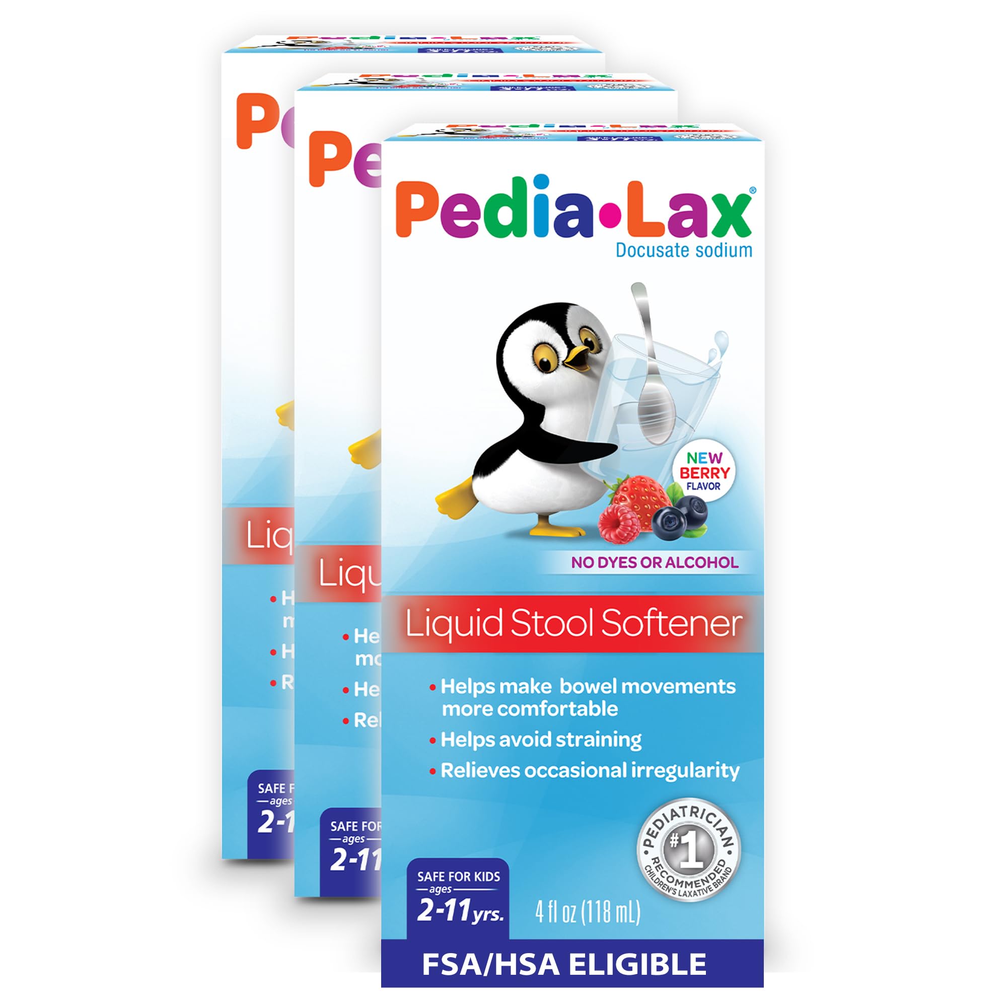 Pedia-Lax berry liquid bottle for gentle relief in kids within 12-72 hours