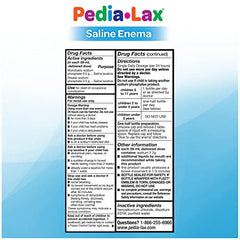 Pedia-Lax saline enema with child-dose for ages 2–11.