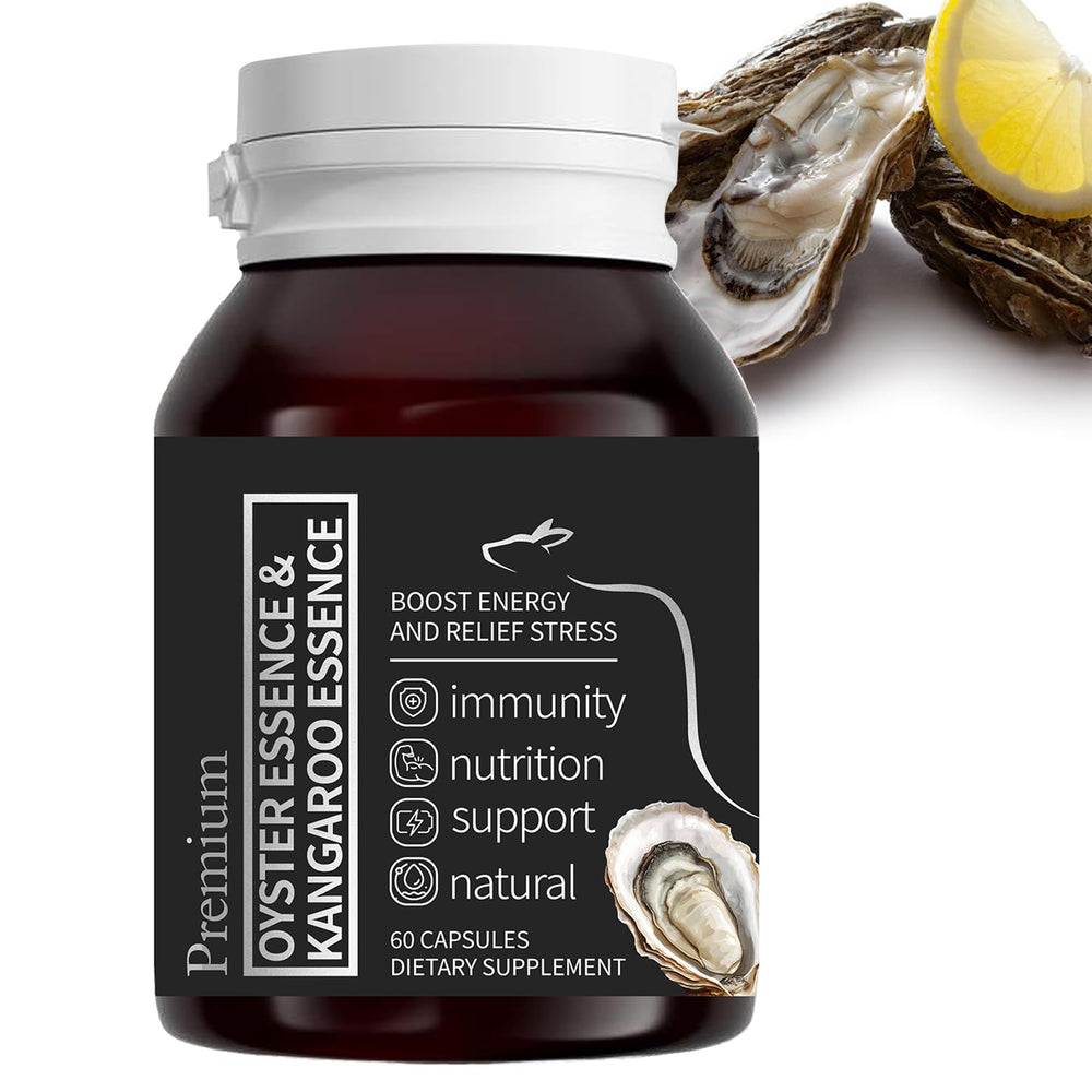 Peehss Oyster Extract bottle showing marine nutrition for daily use
