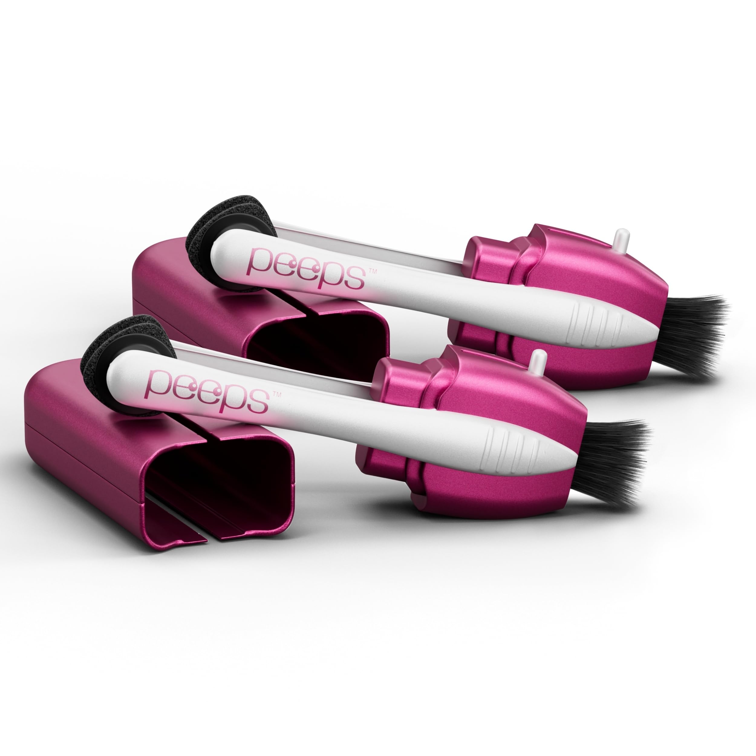 Peeps CarbonKlean bottle pour enables quick, mess-free lens cleaning.