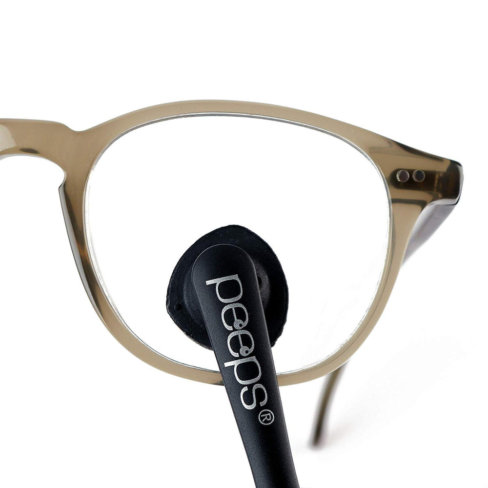 Peeps carbon microfiber pads clean lenses without liquids for fast upkeep