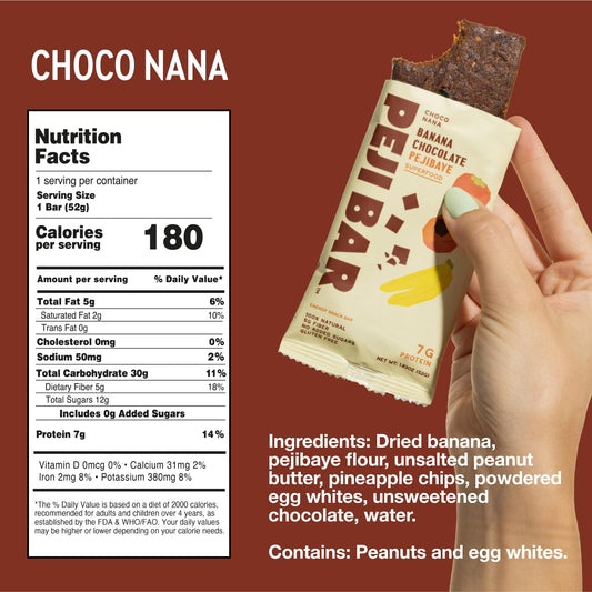 PEJI BAR natural ingredients with real fruit, ideal for a clean snack