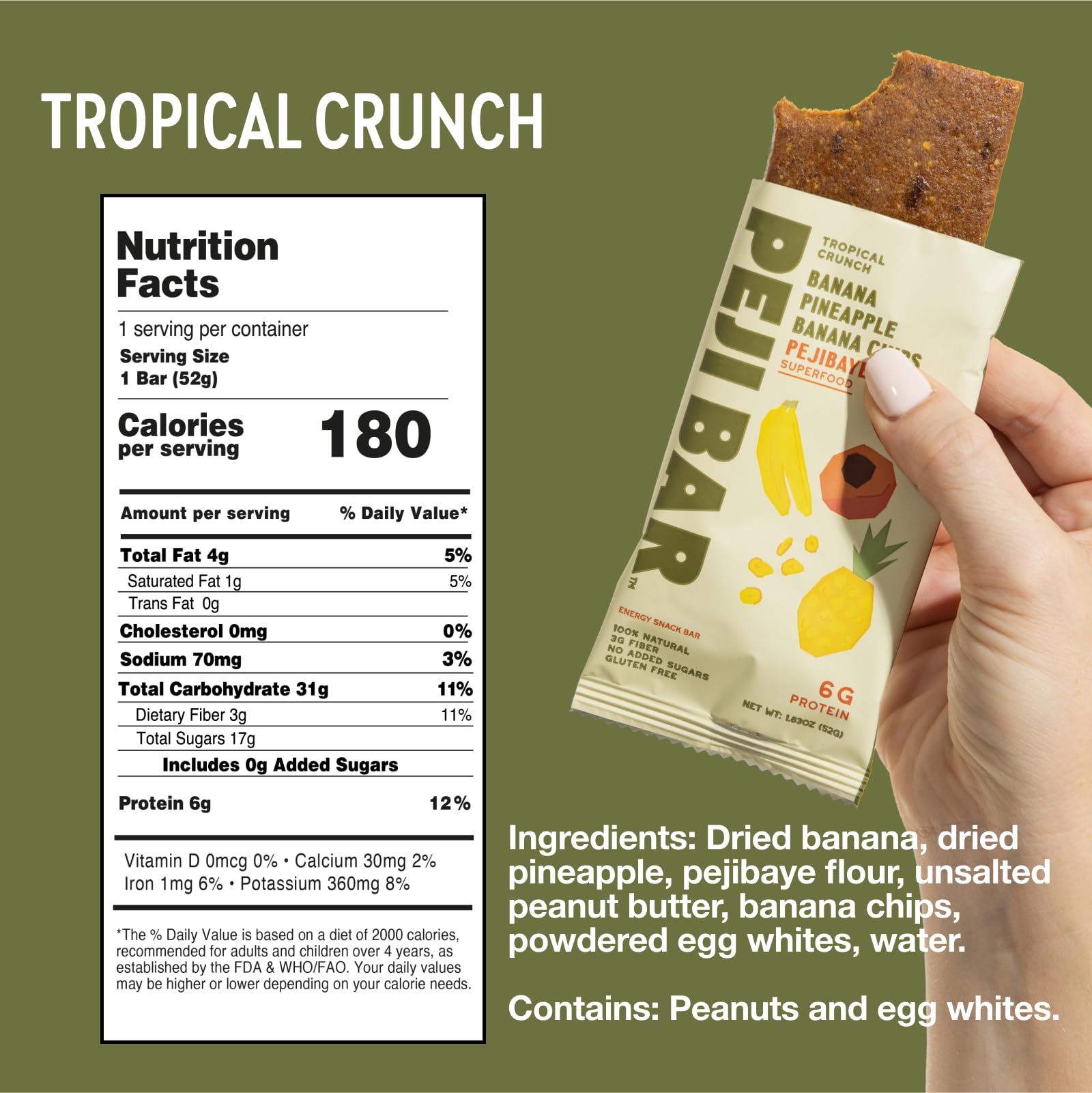 PEJI BAR pejibaye superfood boost provides natural fiber and lasting energy