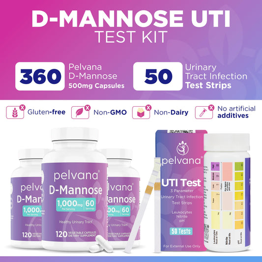 Pelvana UTI test strips set of 50 for at-home urine monitoring