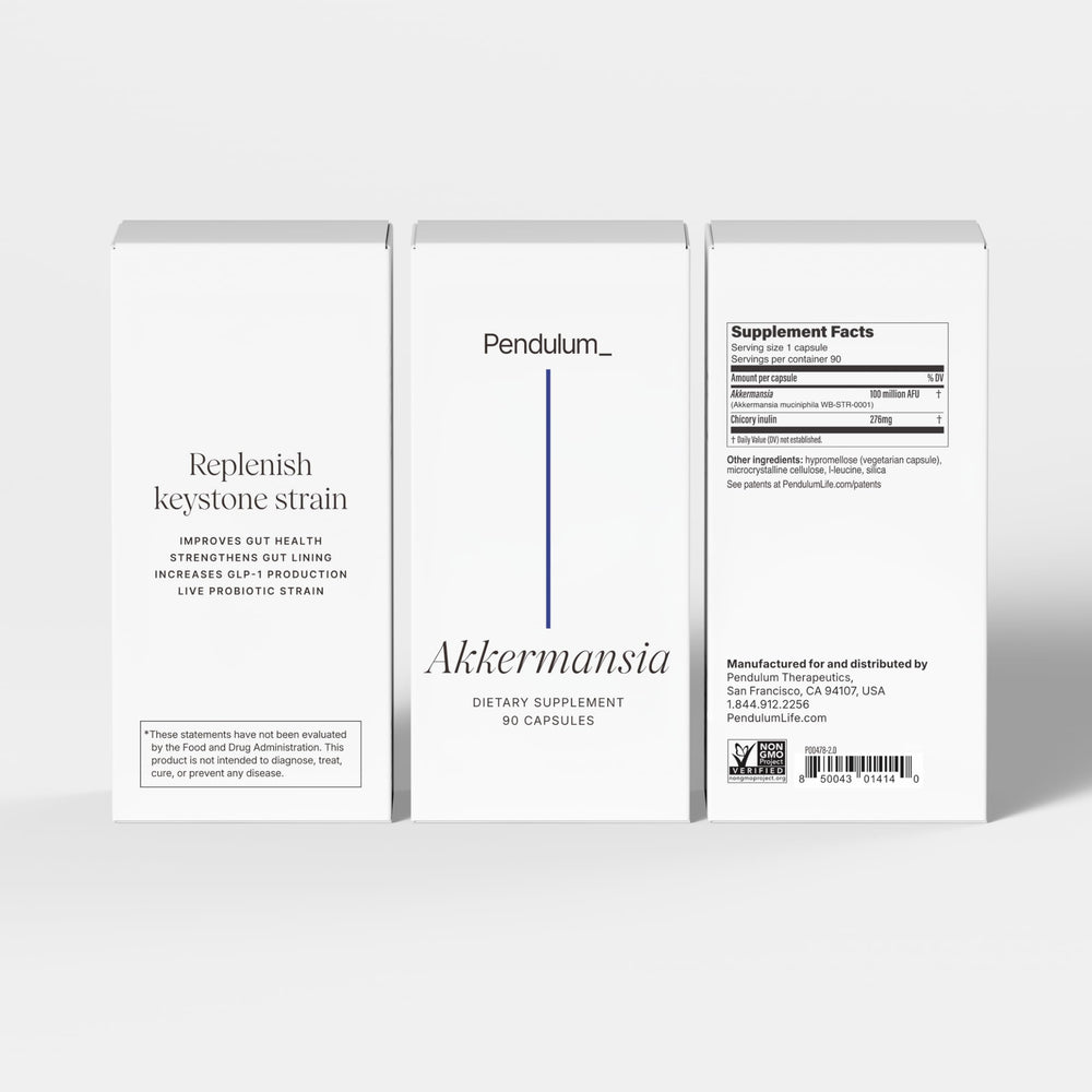 Pendulum daily-use supplement shown for both men and women.