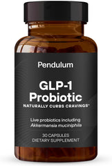 Pendulum GLP-1 Probiotic bottle front view, 30 capsules for daily support
