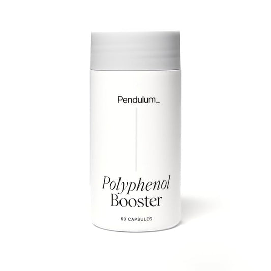 Pendulum Polyphenol Booster bottle front view shows product designed for gut health