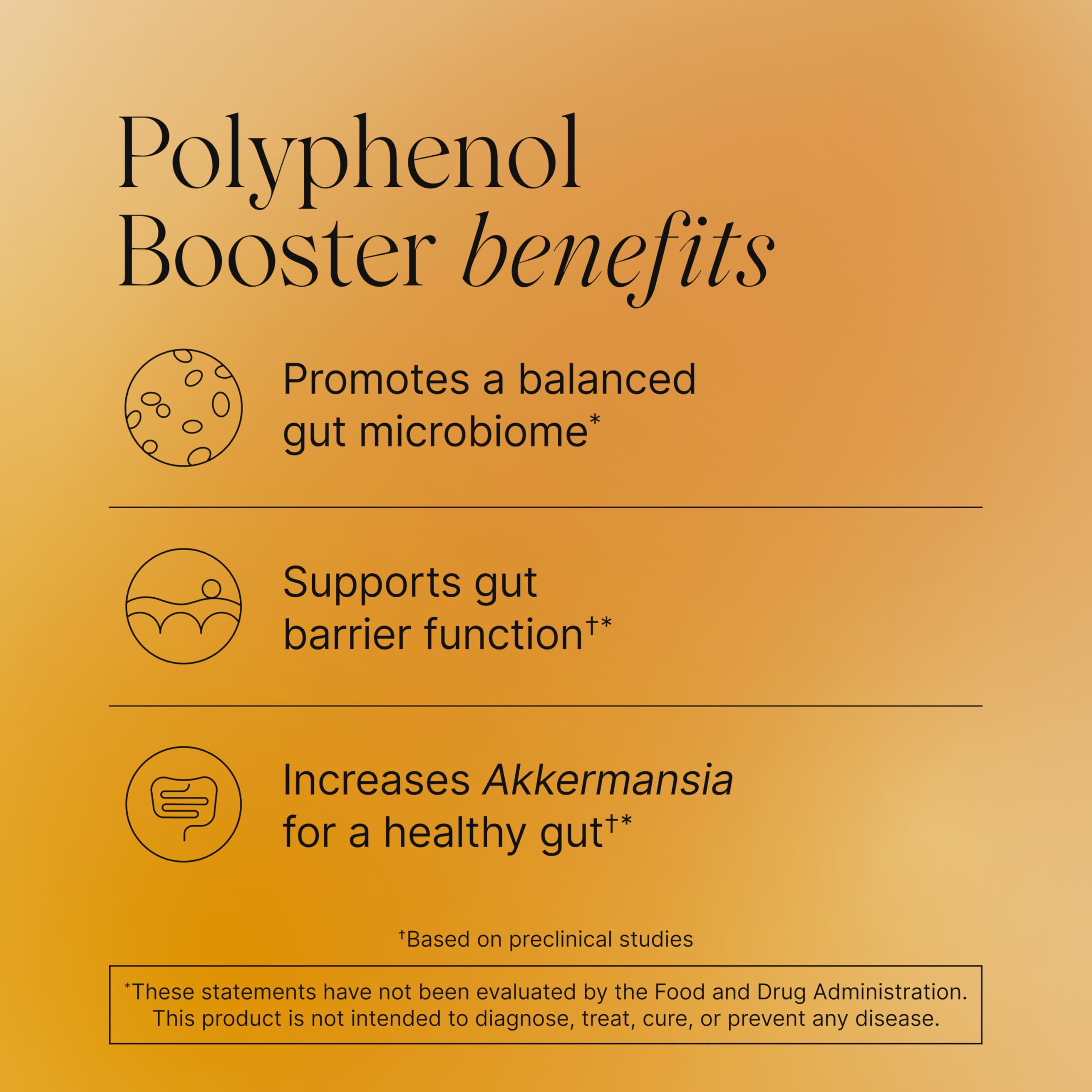 Pendulum Polyphenol Booster capsules closeup, science-backed ingredients for microbiome health