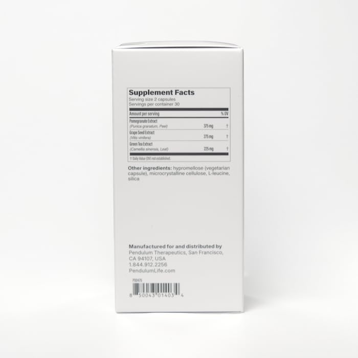 Pendulum Polyphenol Booster packaging design with science-inspired visuals