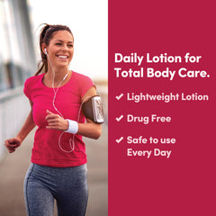 Penetrex lightweight daily-care lotion shows a smooth, non-greasy texture for larger areas.
