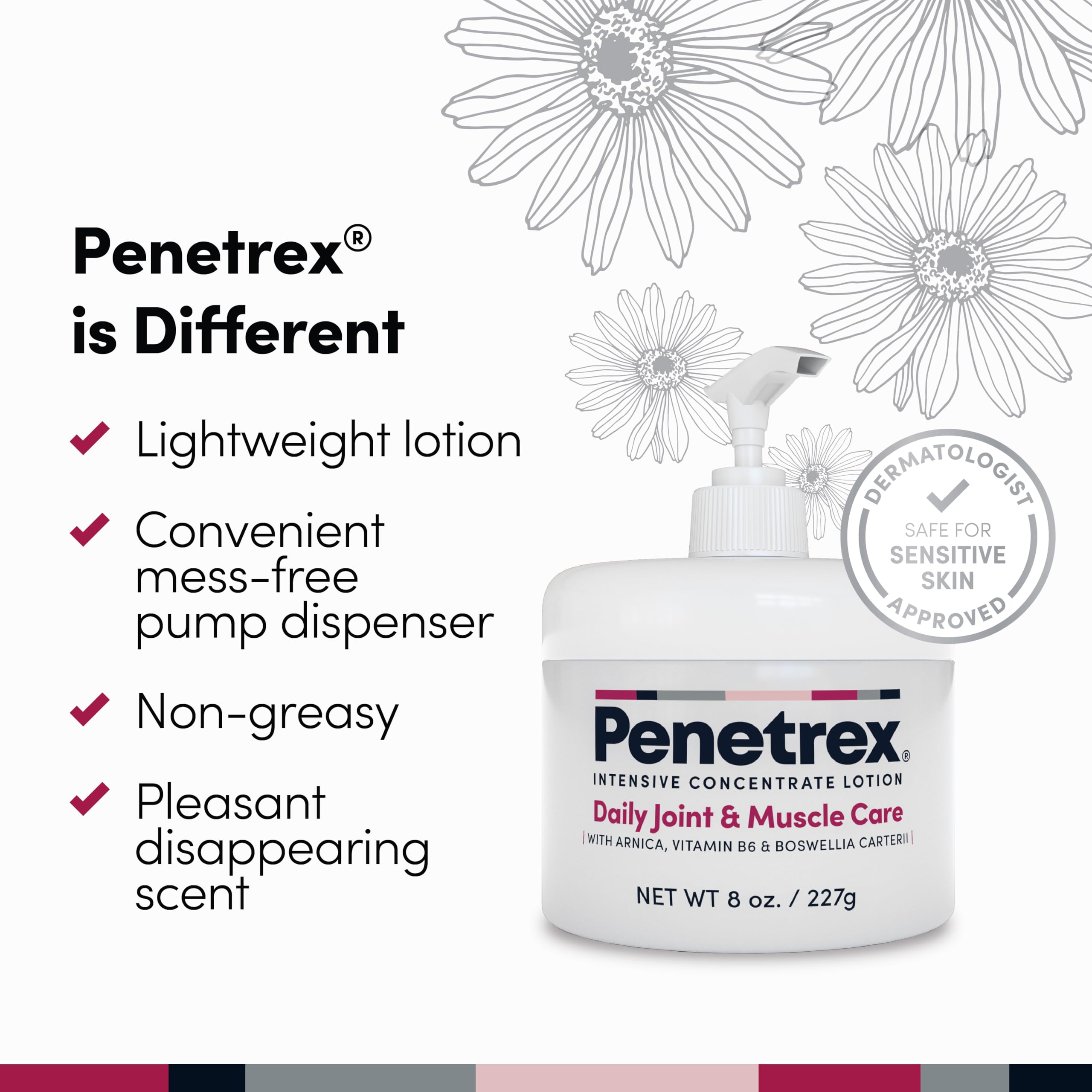 Penetrex quick-absorbing lotion application illustrates mess-free use before dressing.