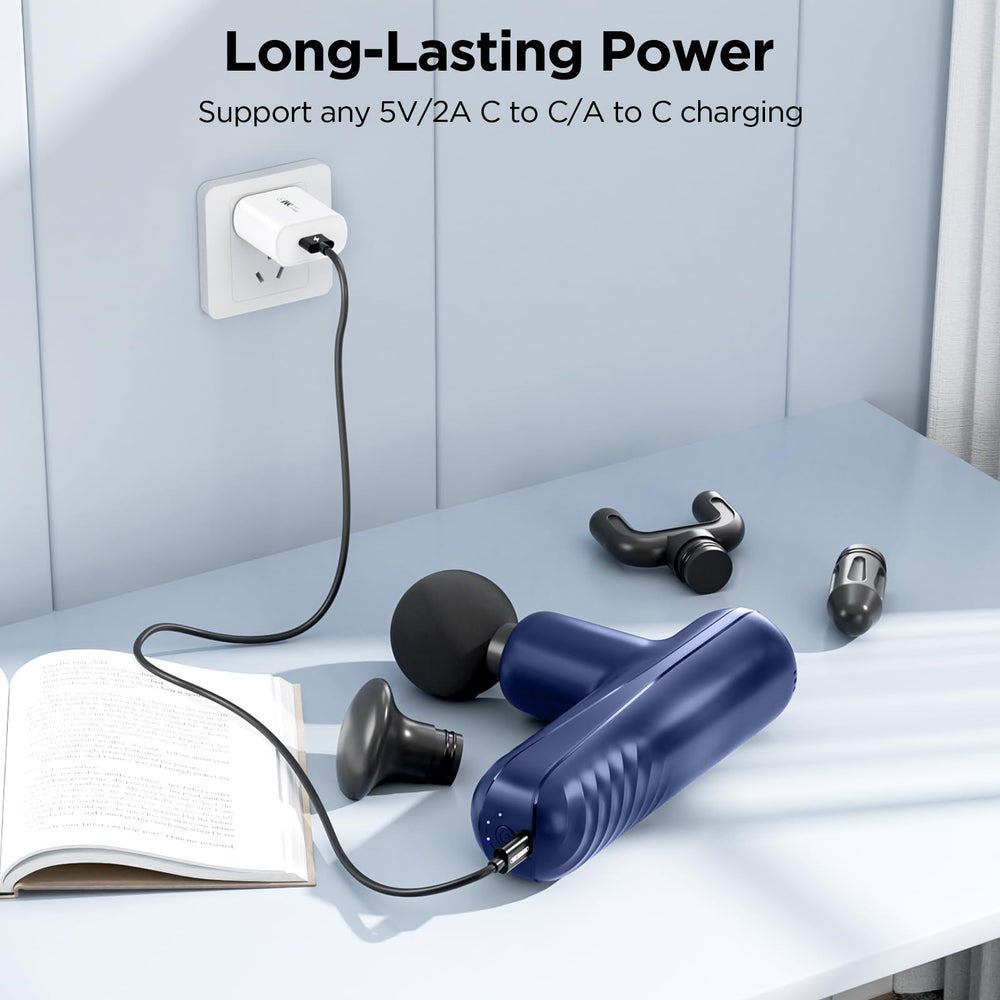 PENJOY Mini Massage Gun with four heads for versatile muscle targeting