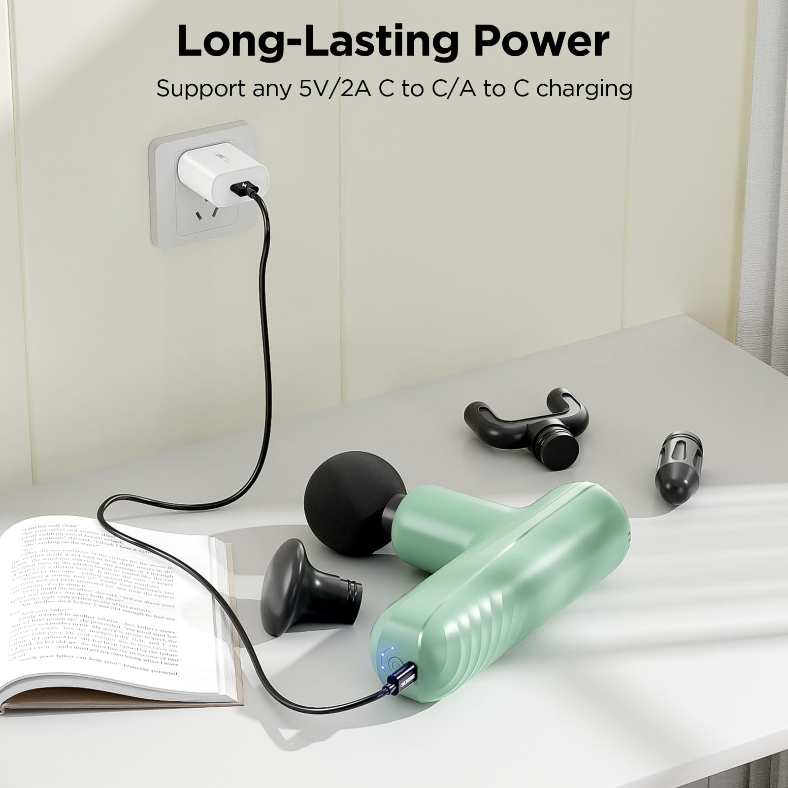 PENJOY Mini Massage Gun attachments illustrate versatile options for targeted relief